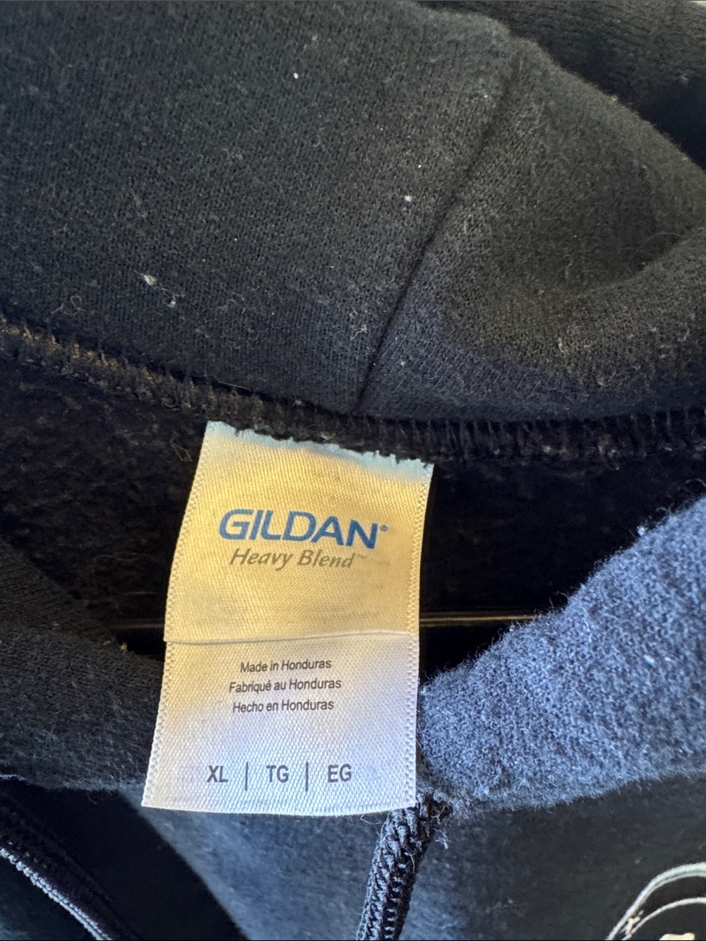 Gildan Black Hoodie with Small Chest Emblem - Picture 2 of 4